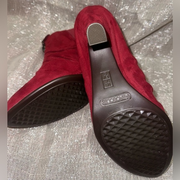Aerosoles Heel Rest NWOT Ankle Booties Burgundy Size 7 - Picture 3 of 5